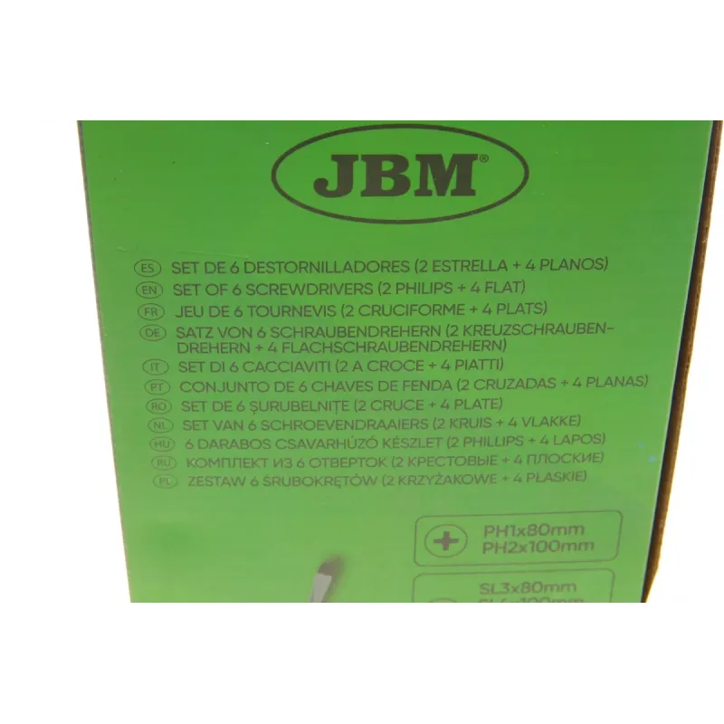 Набір викруток JBM 54070, 6 од. SL, PH