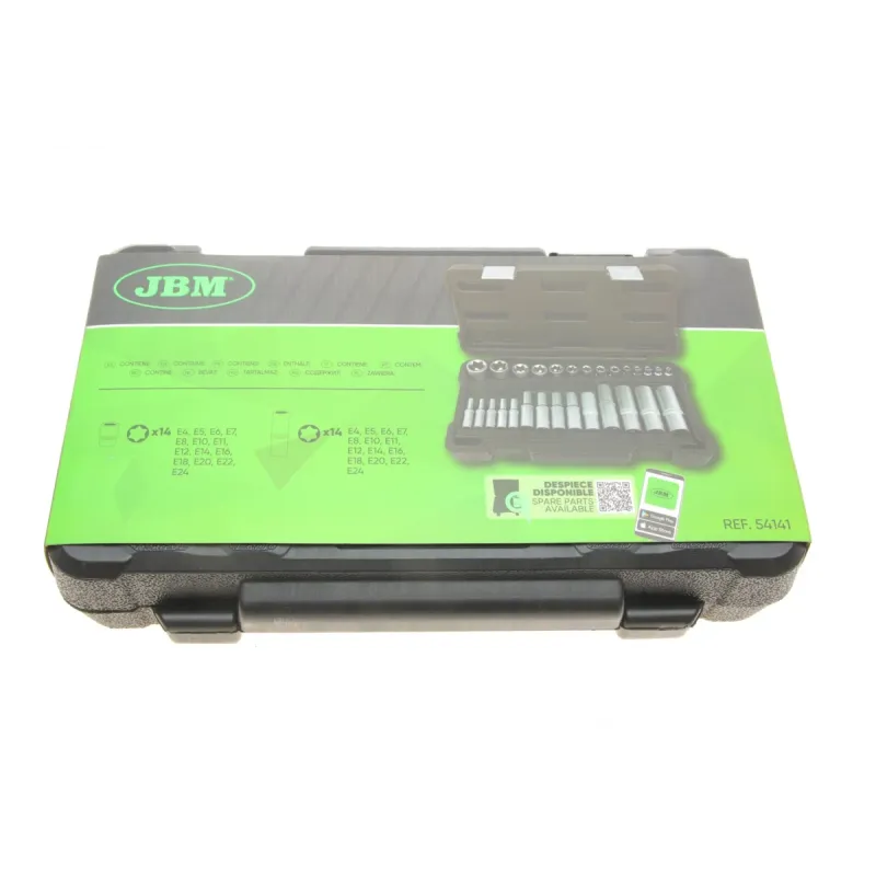 Набір головок E-профілем JBM 54141 (E4-E24), 28 од.