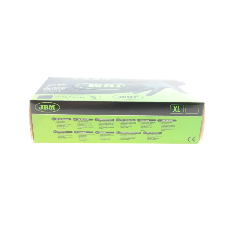 Рукавички нітрилові JBM 54157 XL 100 шт. 3,5 mil чорні