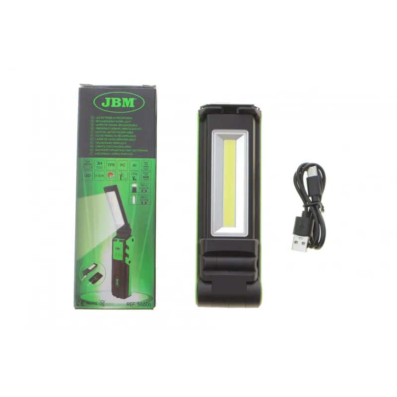 Ліхтар інспекційний з акумулятором (2x3W LED/5W COB/160-400Lm)