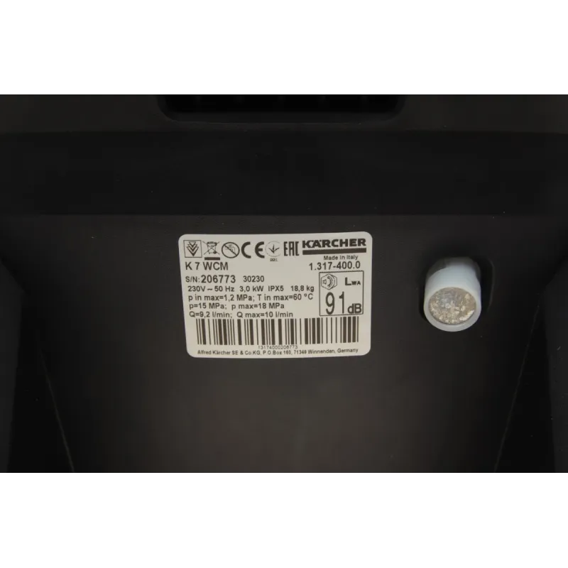 Мийка високого тиску Karcher K7 WCM 1.317-400.0 (20-180 Бар, до 600 л/год, 3 кВт)