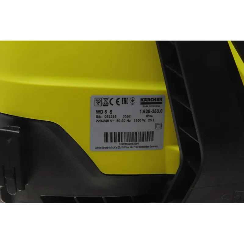 Пилосос для сухого/вологого прибирання Karcher WD 5 S V-25/5/22 1.628-350.0