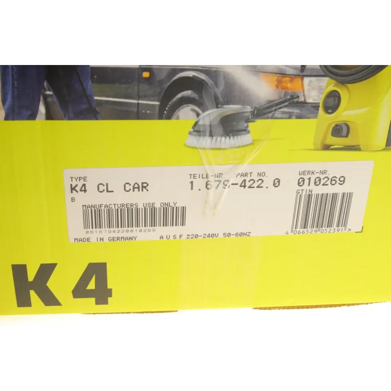 Мийка високого тиску Karcher K4 Classic Car 1.679-422.0 (20-130 Бар, 420 л/год)