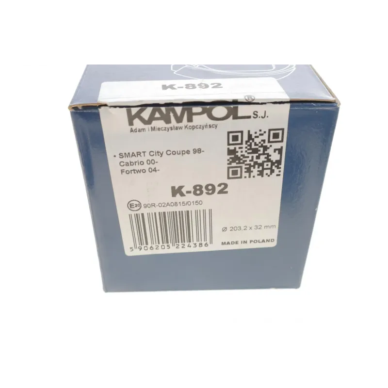 Колодки гальмівні (задні) Smart 98- (барабанні) (203.2x32)