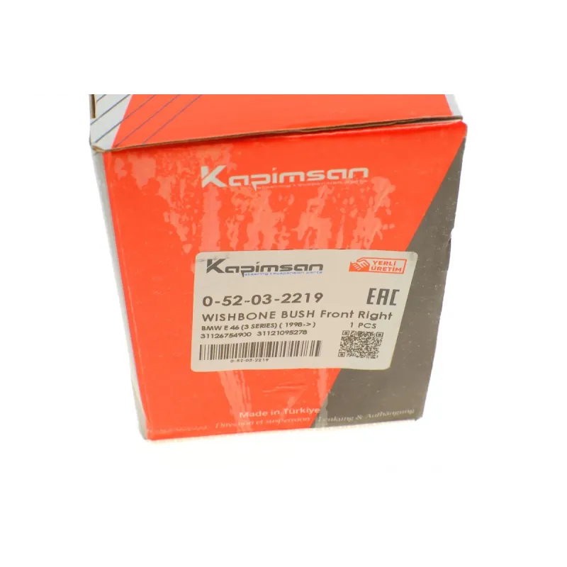 Сайлентблок важеля (передній/знизу) KAPIMSAN 0-52-03-2219 для BMW 3 (E46) 1998-2007 (R) (з кронштейном)