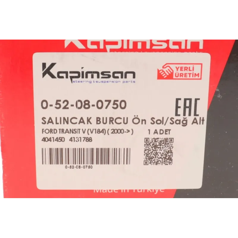 Сайлентблок переднього важеля KAPIMSAN 0-52-08-0750 для Ford Transit 2000-2006, 38x14x67 мм