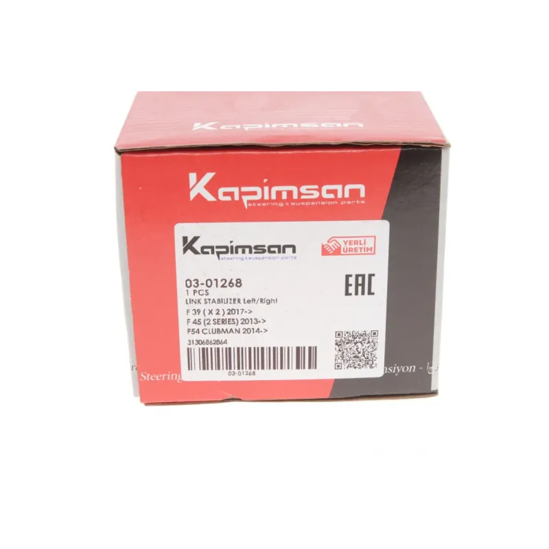 Тяга стабілізатора переднього KAPIMSAN 03-01268 для BMW 2 (F45/F46) X1 (F48) X2 (F39) L=355mm