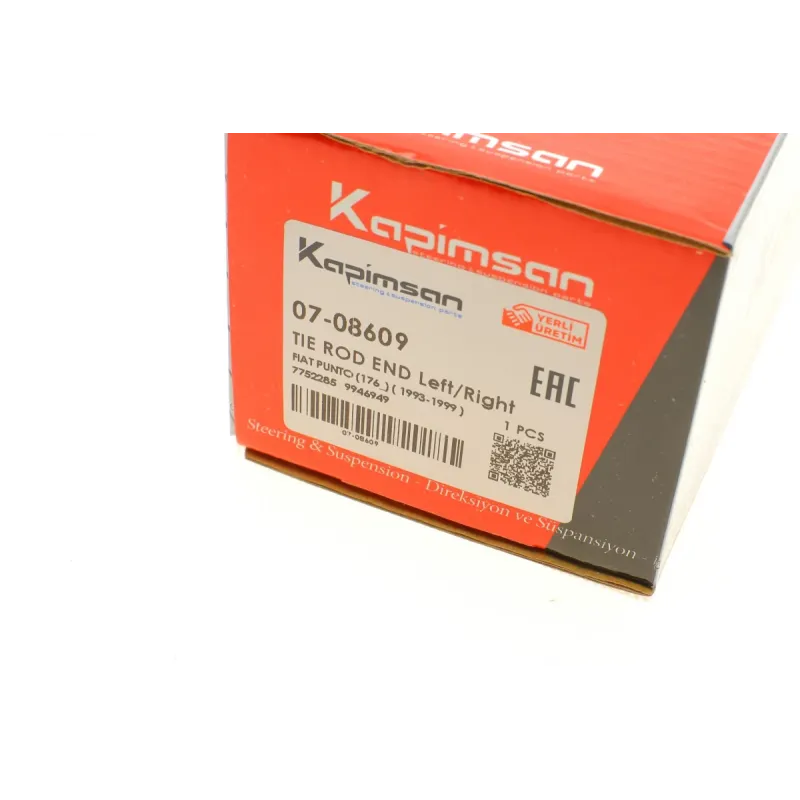 Наконечник рульової тяги KAPIMSAN 07-08609 для Fiat Punto 1993-2012, Lancia Y 1993-2012 (L=139мм)
