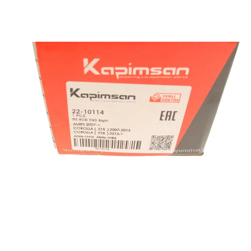 Наконечник рульової тяги правий KAPIMSAN 22-10114 для Toyota Corolla E150, Auris E150, Prius+ ZVW40