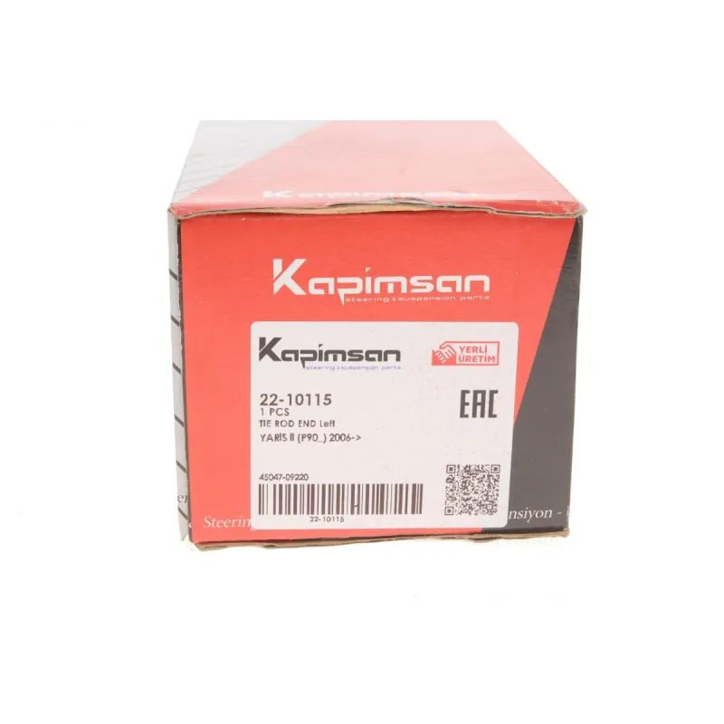 Наконечник рульової тяги лівий KAPIMSAN 22-10115 для Toyota Corolla E12 2002-2007, Yaris P13 2011-