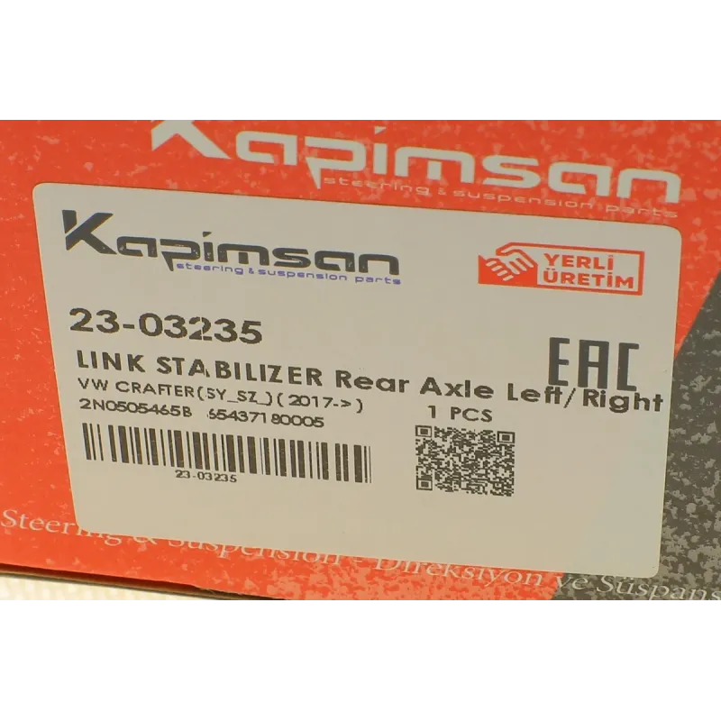 Тяга стабілізатора задня KAPIMSAN 23-03235 для Volkswagen Crafter, MAN TGE (L=185мм, M14x1,5)