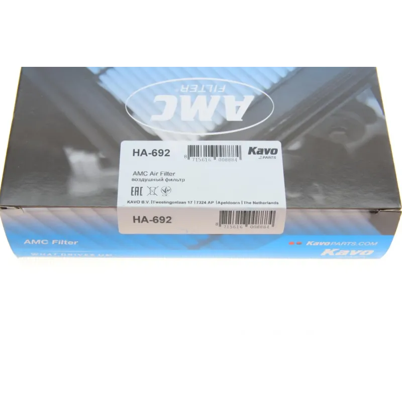Фільтр повітряний KAVO PARTS HA-692 для Hyundai Accent 1.3 i 1994-2003, 205x165x38 мм