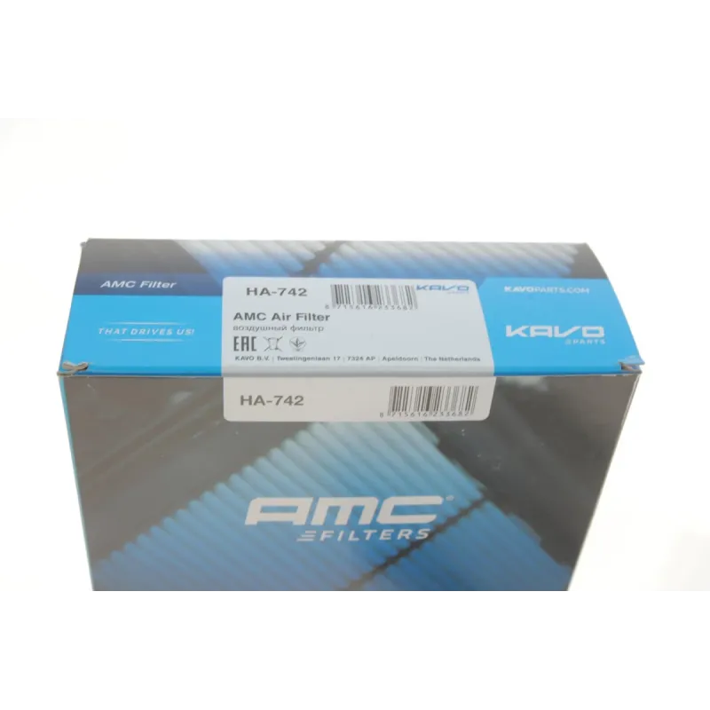 Фільтр повітряний KAVO PARTS HA-742 для Hyundai i20 1.1-1.4CRDi 2014-, 248x146x56 мм