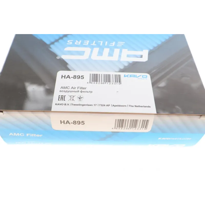 Фільтр повітряний KAVO PARTS HA-895 для Honda Accord IV/V 2.0/2.2 1990-1998, 242x140x40 мм