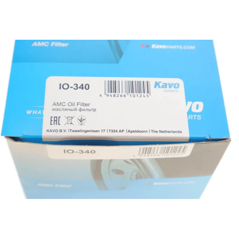 Фільтр масляний KAVO PARTS IO-340 для Mazda 323 III (BF) 1986-1989, 626 II (GC) 1983-1987, зовнішній діаметр 104 мм