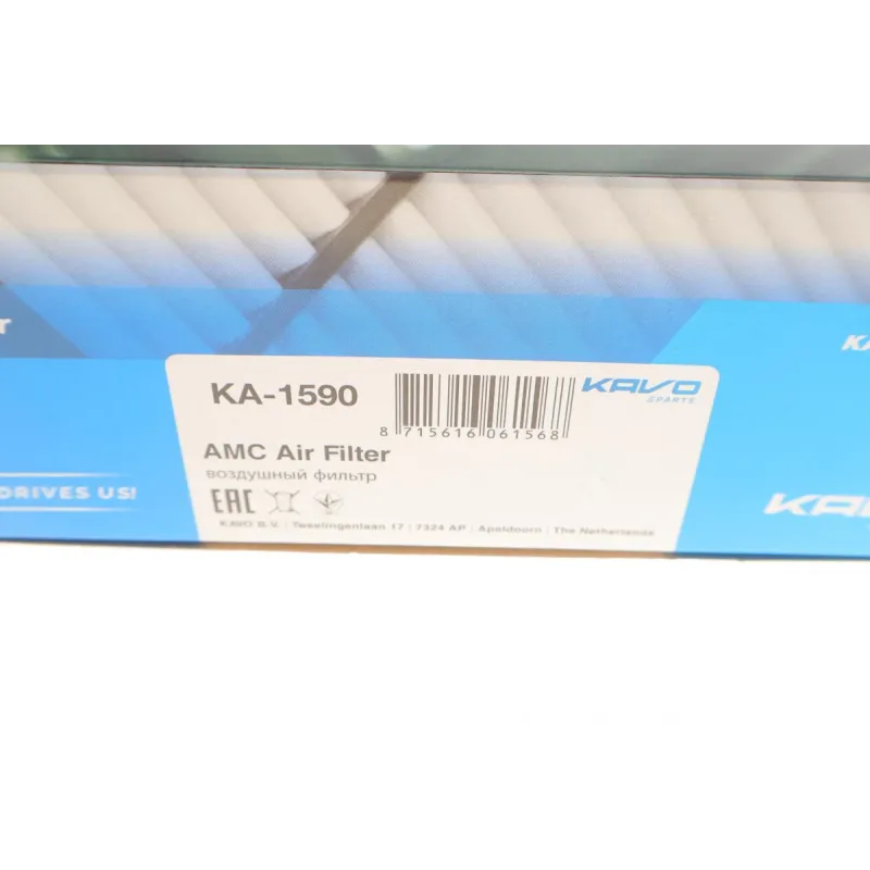 Фільтр повітряний KAVO PARTS KA-1590 для Kia Carnival 2.2/2.9CRDi/2.7 V6 2001-2013, 302x157x54 мм
