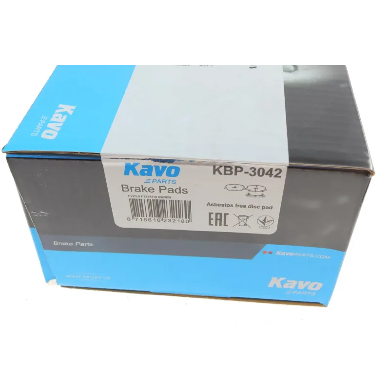 Колодки гальмівні передні KAVO PARTS KBP-3042 для Hyundai Veloster/i30, Kia Ceed 141x60.5x17 мм