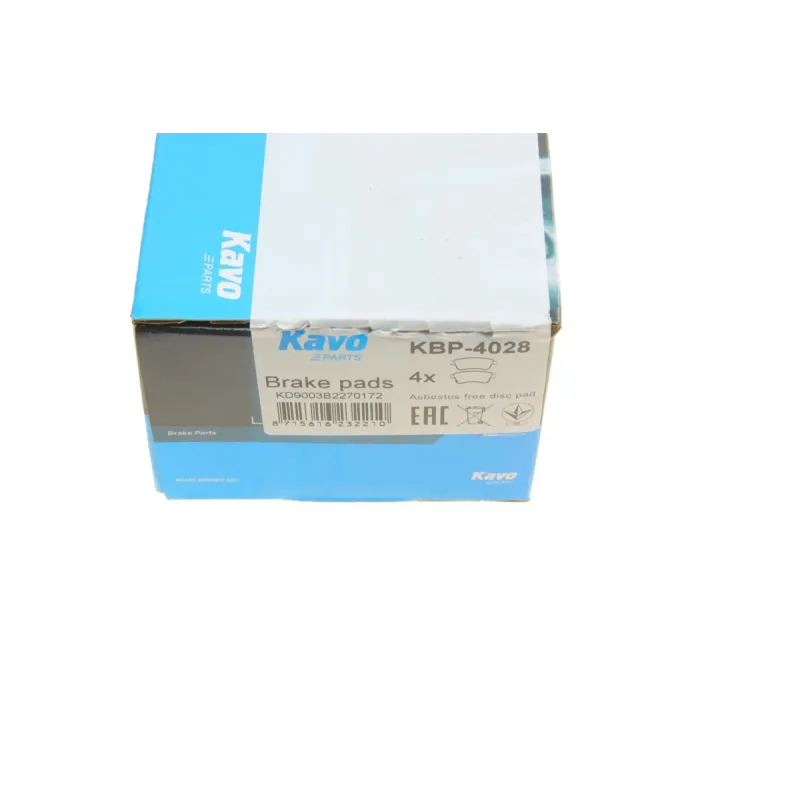 Колодки гальмівні передні KAVO PARTS KBP-4028 для Kia Venga 2010- 1.4-1.6, 132x54x18.7 мм