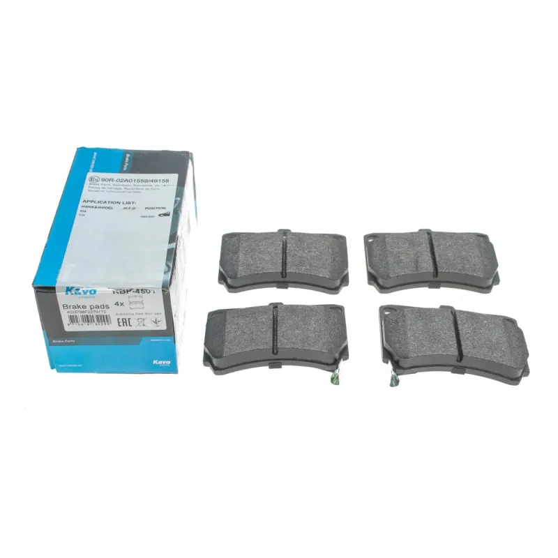 Колодки гальмівні передні KAVO PARTS KBP-4501 для Kia Rio 2000-2005, Mazda 323 1989-1994, 92x64x15 мм