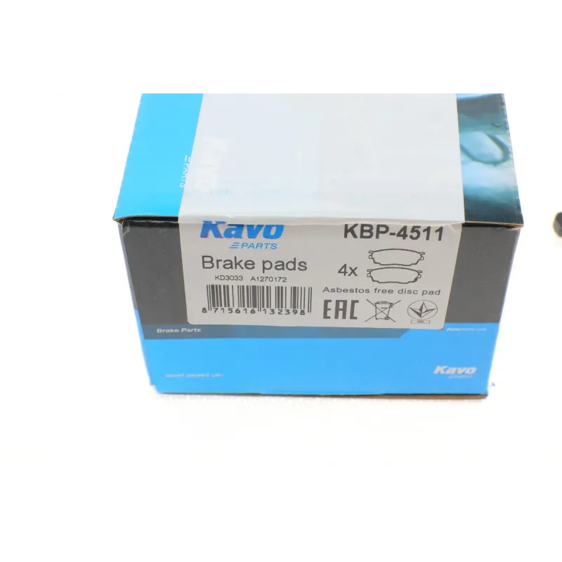 Колодки гальмівні передні KAVO PARTS KBP-4511 для Mazda 6 (GG) 2002-2007, 131x53 мм