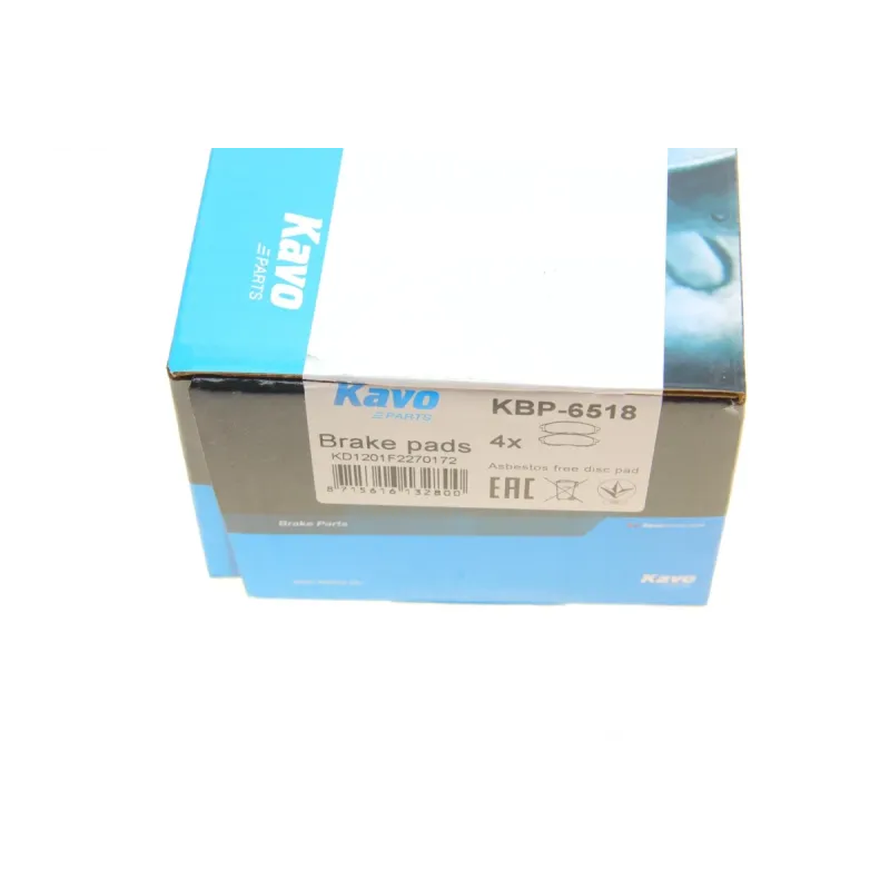Колодки гальмівні передні KAVO PARTS KBP-6518 для Nissan Navara D22 1998-2002, 164x57x16 мм