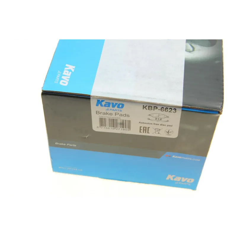 Колодки гальмівні передні KAVO PARTS KBP-6623 для Nissan Pathfinder R52, Infiniti QX60 165x60x15.8 мм