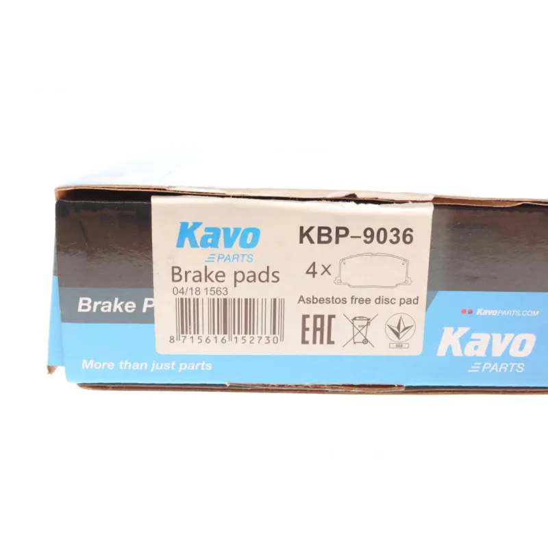 Колодки гальмівні передні KAVO PARTS KBP-9036 для Toyota Avensis, Camry, Corolla 119x51x15.1 мм (з датчиком)