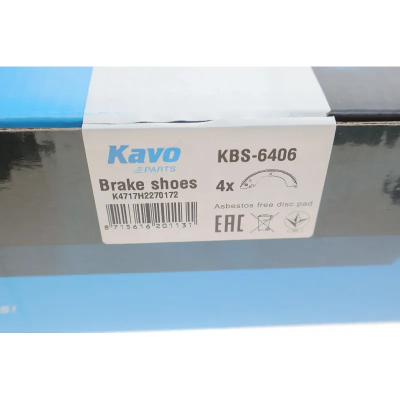 Колодки гальмівні задні KAVO PARTS KBS-6406 для Mitsubishi L200/L400 1996-2007 (барабанні) 270x53 мм