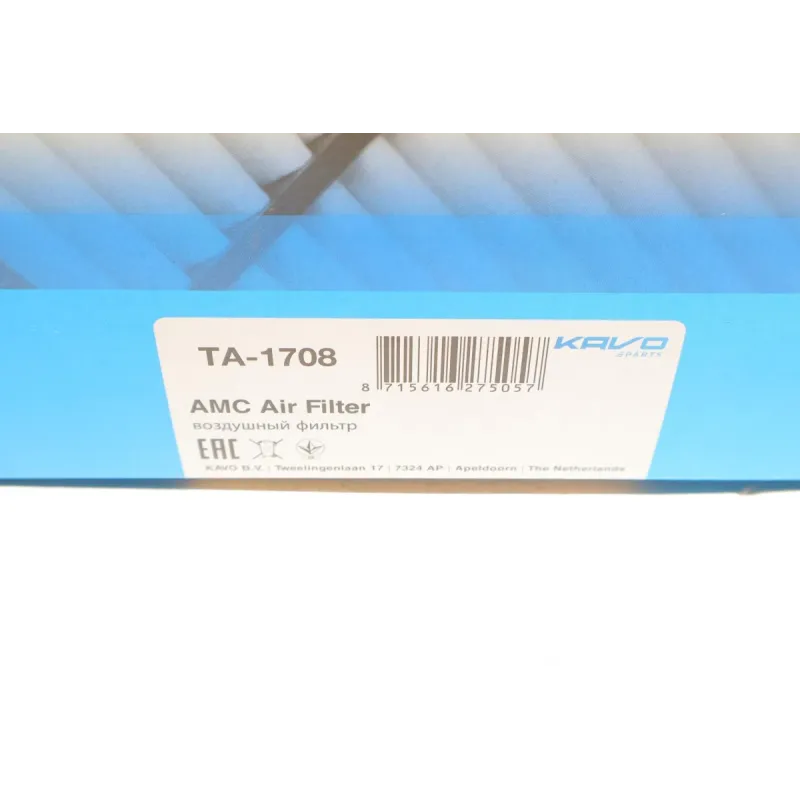 Фільтр повітряний KAVO PARTS TA-1708 для Toyota Land Cruiser 150 2.8D-4D 2015-, 270x217x62 мм