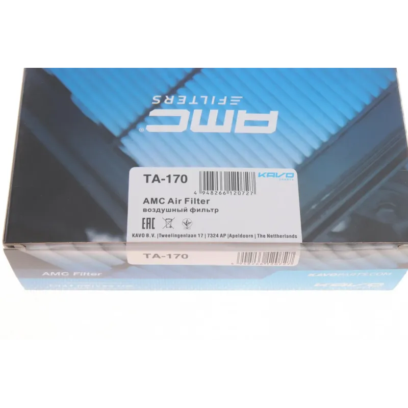 Фільтр повітряний KAVO PARTS TA-170 для Toyota Corolla E9, Carina T17, Celica ZZT23, 250x156x42 мм