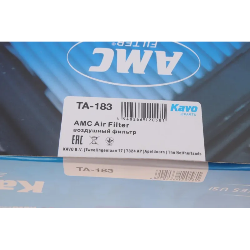 Фільтр повітряний KAVO PARTS TA-183 для Toyota Land Cruiser 3.0-4.5 1995-2003, 219x147 мм