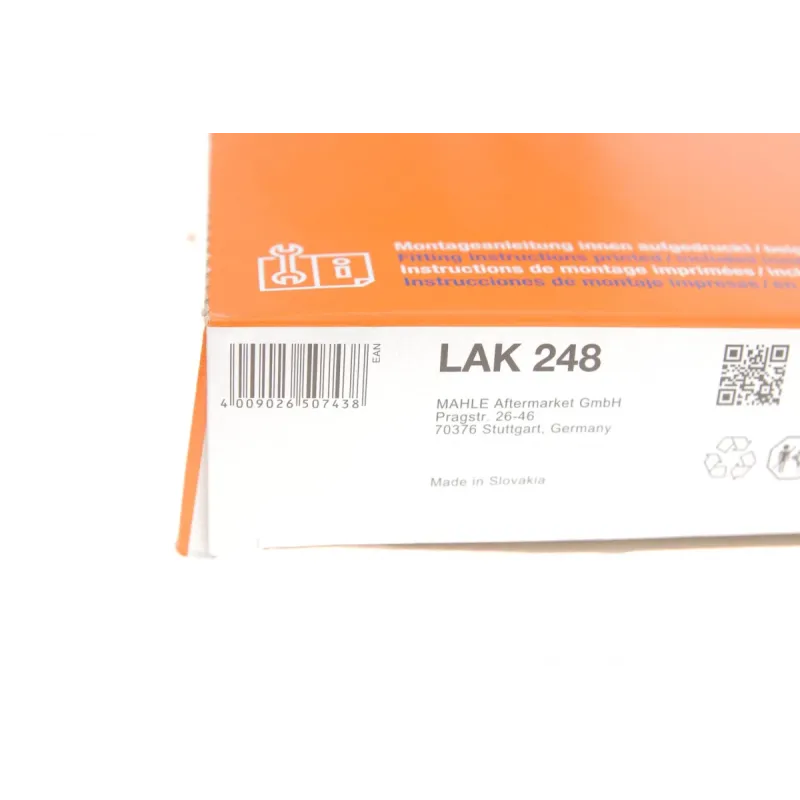 Фільтр салону вугільний KNECHT LAK 248 для BMW 3 (E90) X1 (E84) 831x156x35 мм