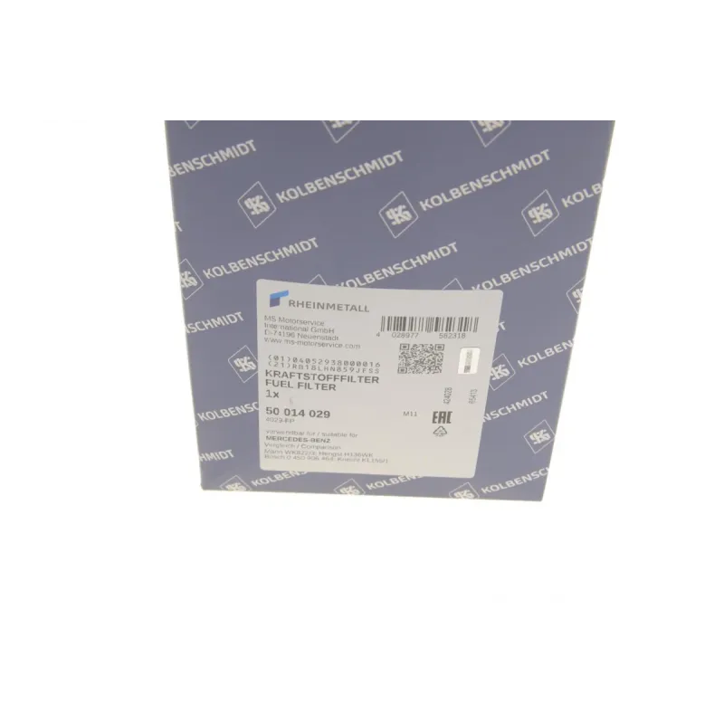 Фільтр паливний KOLBENSCHMIDT 50014029 для Mercedes-Benz S-Class W220 1998-2006, E-Class W211 2003-2008, діаметр 8 мм