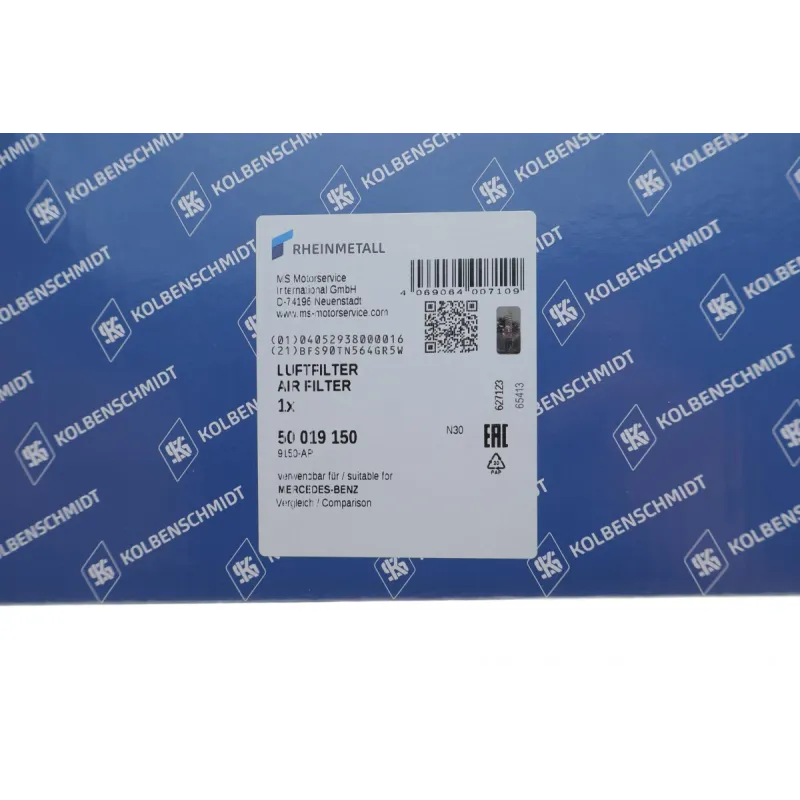 Фільтр повітряний KOLBENSCHMIDT 50019150 для Mercedes-Benz C-Class (W204) E-Class (W212) 3.0CDI OM642 302x193x97 мм