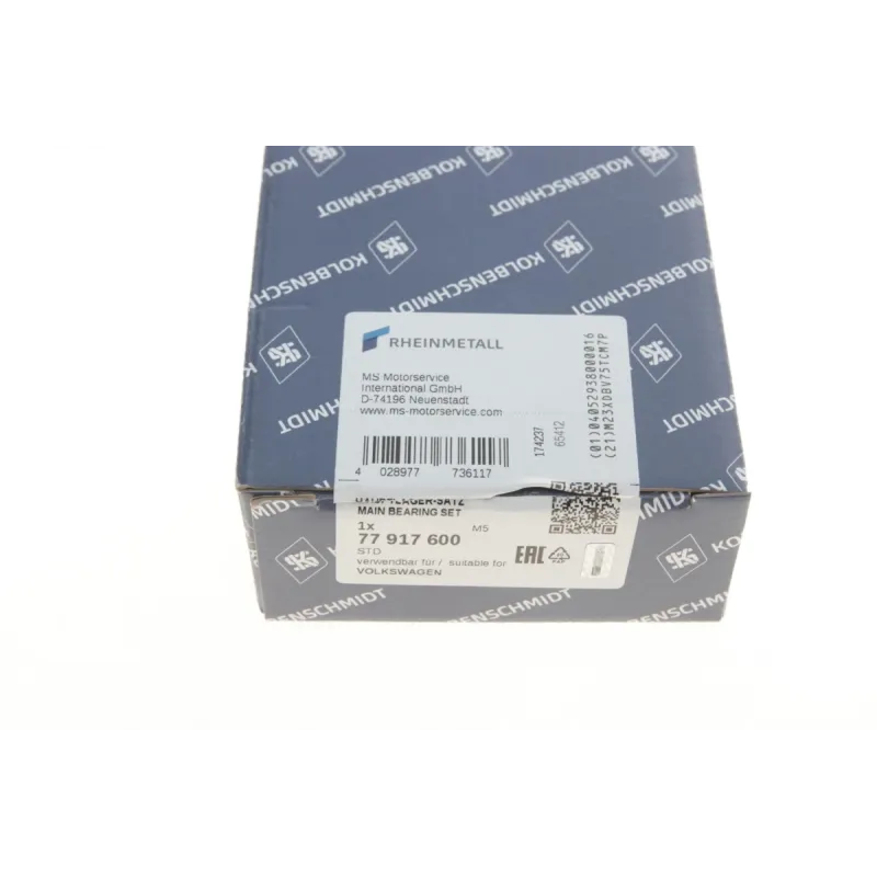 Вкладиші корінні KOLBENSCHMIDT 77917600 для VW Polo 1.2, SEAT Ibiza 1.2 (STD)