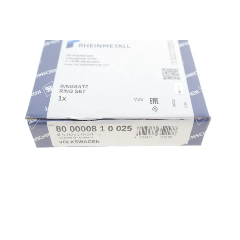 Кільця поршневі VW Caddy II 1.9 TDI 95-04 (79.75mm/+0.25) (1.75-2-3)