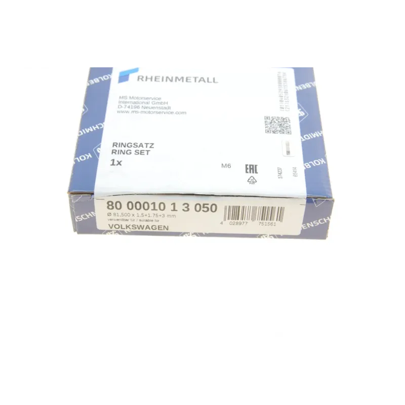 Комплект поршневих кілець KOLBENSCHMIDT 800001013050 для Volkswagen Golf/Passat 1.6-2.2i 1983-1999 (81.51мм/+0.5)