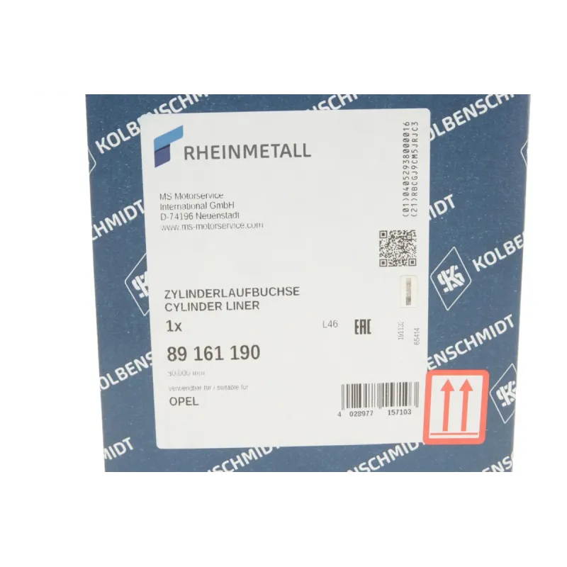 Гільза поршнева KOLBENSCHMIDT 89161190 для Opel Kadett E 1.6 D 1984-1989 (d=80mm)