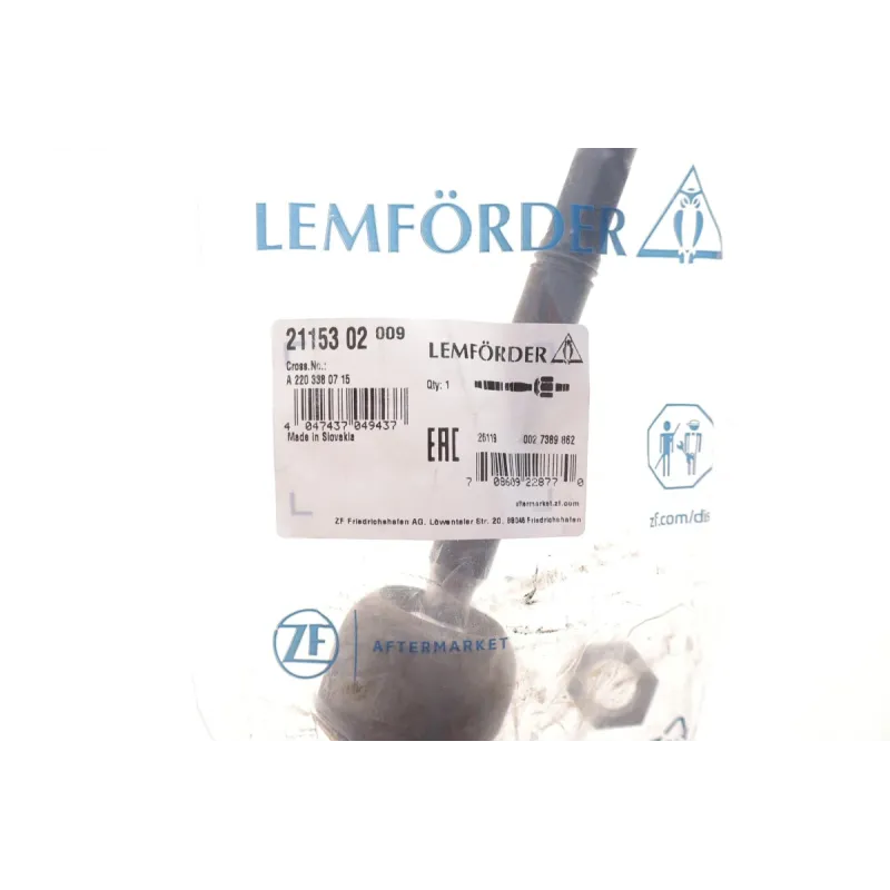 Тяга рульова права LEMFOERDER 21153 02 для Mercedes-Benz C-Class W203, E-Class W211, S-Class W220 1999-