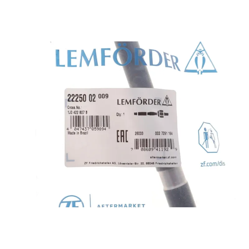 Тяга рульова права LEMFOERDER 22250 02 для VW Golf IV, Audi A3 1997-2006