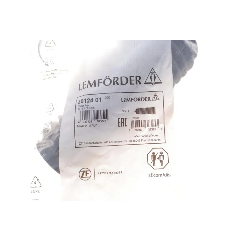Пильник рульової рейки LEMFOERDER 30124 01 для BMW 5 (E39) 1995-2004, передній правий, 39x52x175 мм