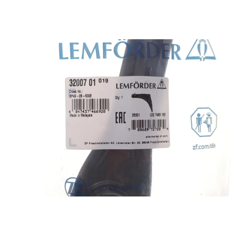 Важіль підвіски LEMFORDER 32007 01 передній для Ford Focus, Mazda 3, Volvo C30