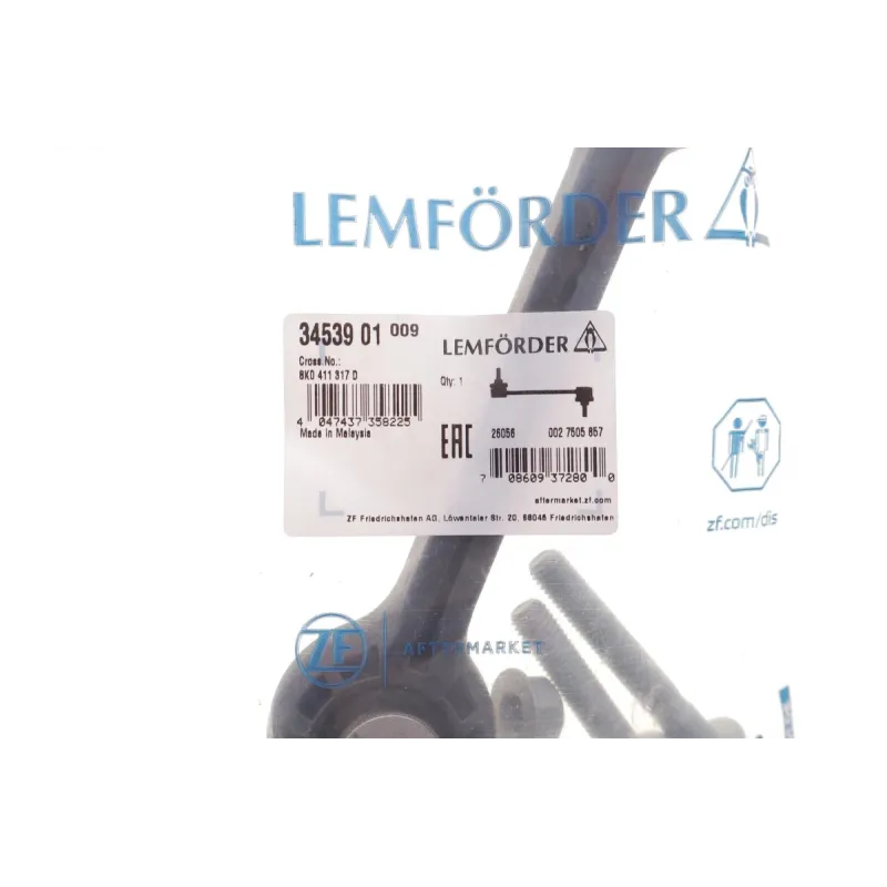 Тяга стабілізатора права LEMFOERDER 34539 01 для Audi A4 B8 2007-, 170 мм