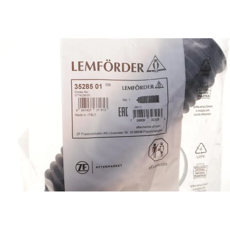 Пильник рейки рульової LEMFOERDER 35285 01 для Hyundai Santa Fe II (CM) 2006-2012, передній правий, 16/52 мм