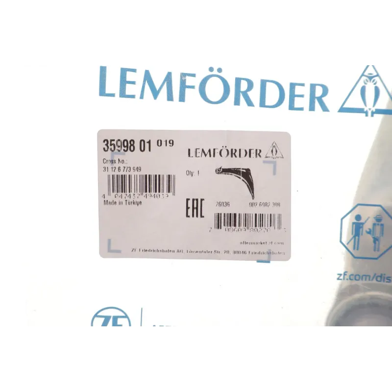 Важіль підвіски LEMFORDER 35998 01 передній нижній для BMW X5 (E70) X6 (E71) M14x1,5