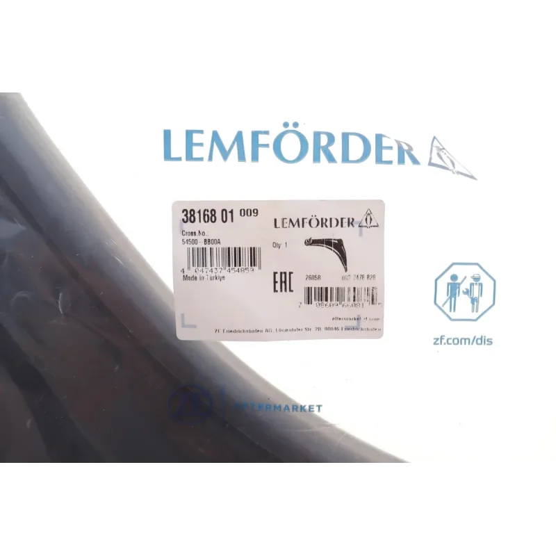 Важіль підвіски передній правий LEMFORDER 38168 01 для Nissan Qashqai, X-Trail, Renault Koleos 2007-