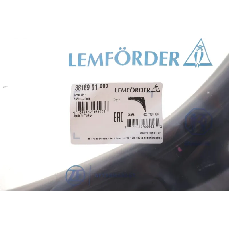 Важіль передній лівий LEMFOERDER 38169 01 для Nissan Qashqai J10, X-Trail T31, Renault Koleos HY_ 2007-