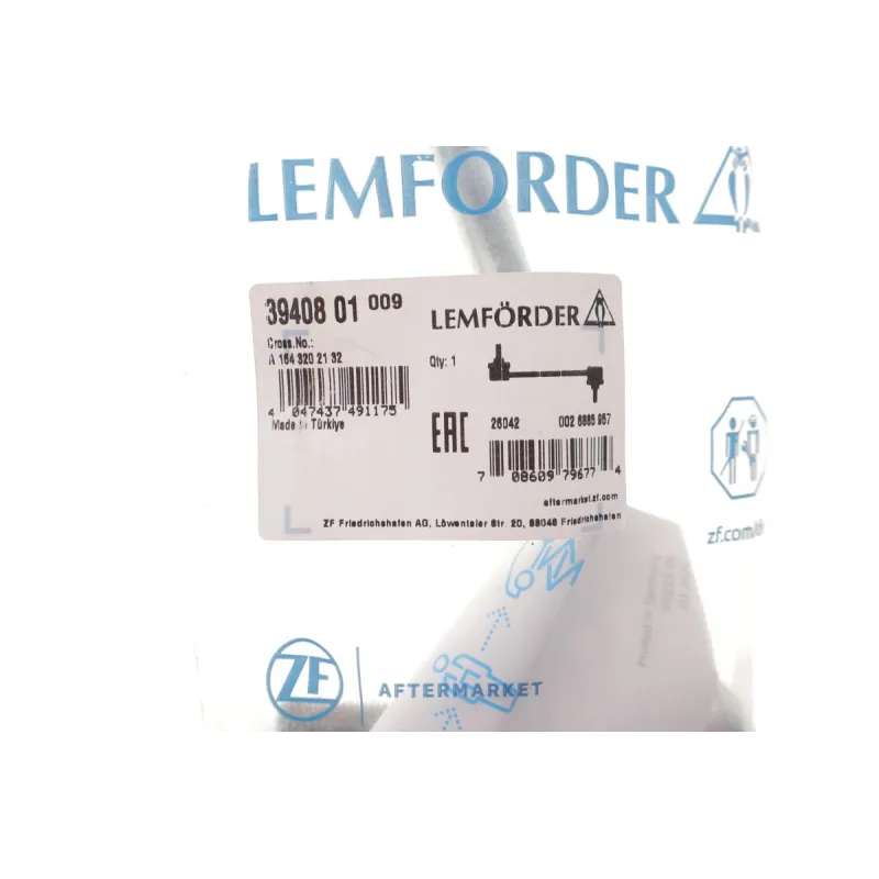 Тяга стабілізатора переднього права LEMFOERDER 39408 01 для Mercedes-Benz ML-Class W164 2005-