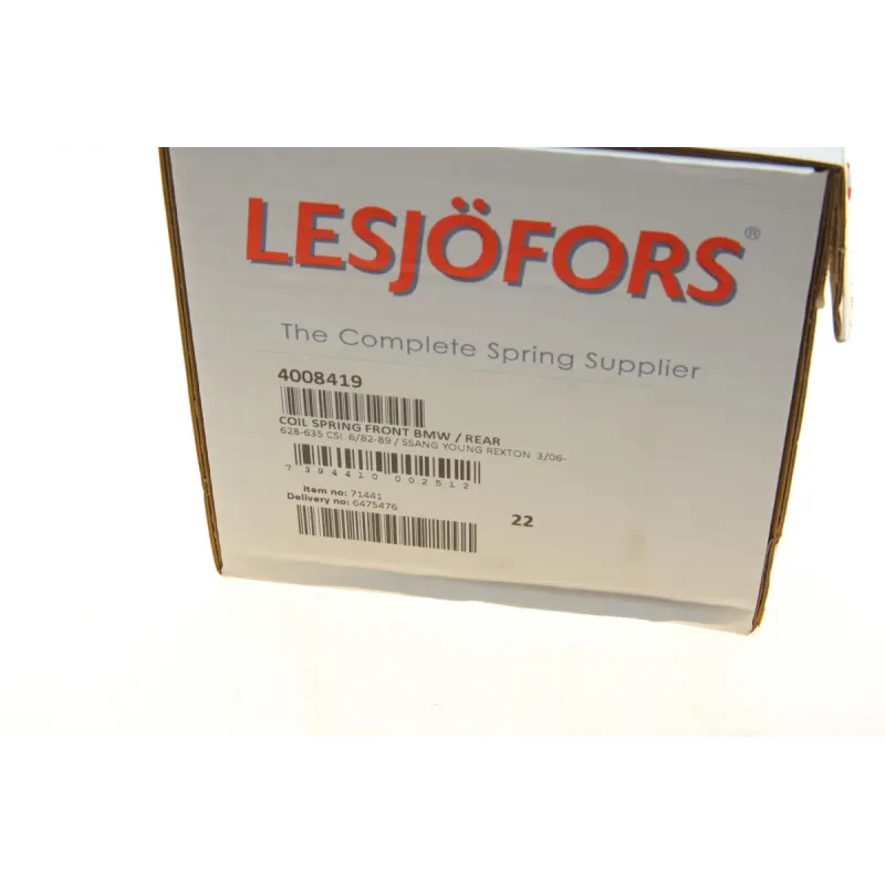 Пружина передньої підвіски LESJOFORS 4008419 для BMW 6 (E24) 628CSi/633Csi/635CSi 1978-1989