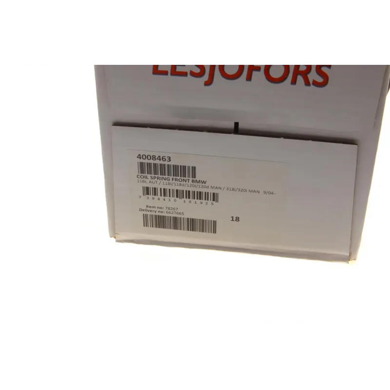 Пружина передньої осі LESJOFORS 4008463 для BMW 1 (E81/E87) 116-120i/d, 3 (E90-E92) 316-320i 2005-2013